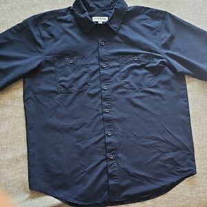Orvis Men's Dark Blue Casual Shirt